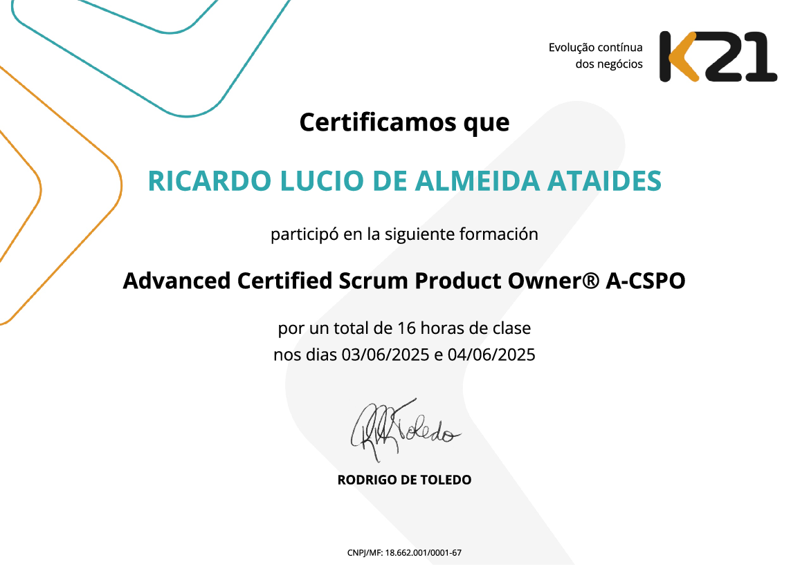 Certificado K21